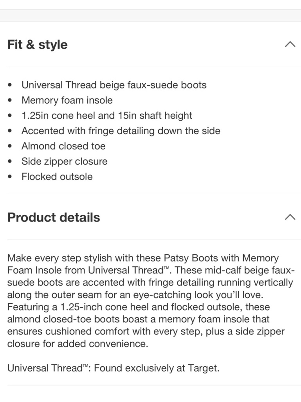 Universal Thread Patsy Tall Fringe Boot - Picture 4 of 4